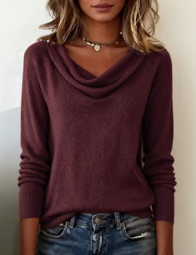 Francesca | Women's Cowl Neck Sweater