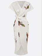 Margaret | Women's Floral Wrap Dress with Waist Tie