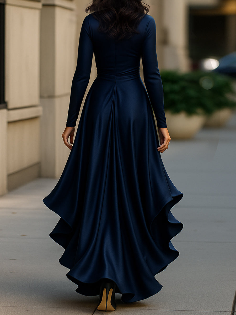 Victoria | Women's Ruffle-Hem Wrap Evening Dress