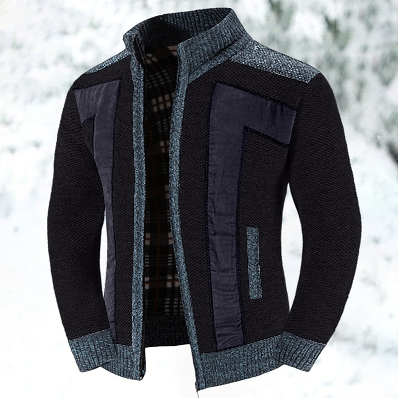 Merrick | Men's Wool-Blend Turtleneck Cardigan