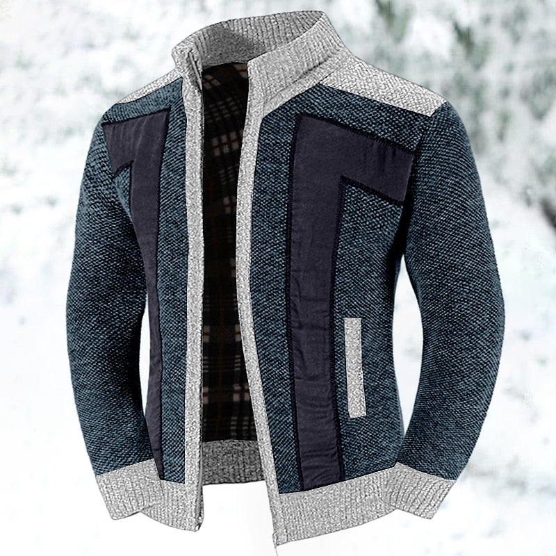 Merrick | Men's Wool-Blend Turtleneck Cardigan