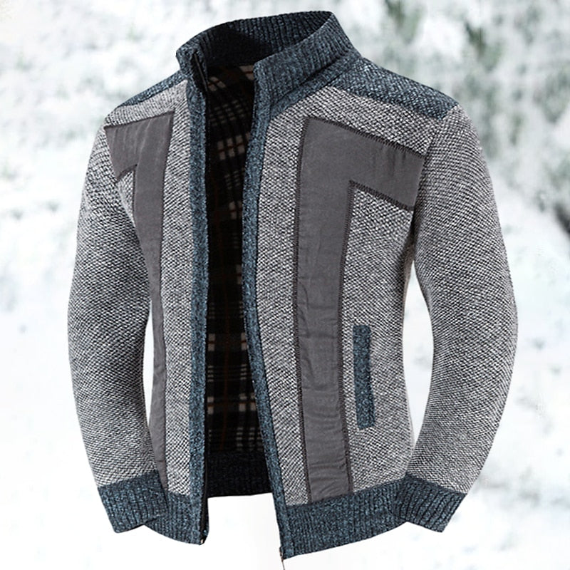 Merrick | Men's Wool-Blend Turtleneck Cardigan
