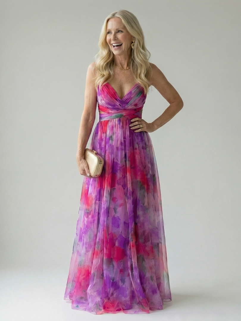 Soft Wrap Maxi Dress - Summer Elegant Flowing Boho Style for Women