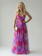 Soft Wrap Maxi Dress - Summer Elegant Flowing Boho Style for Women