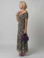 Off Shoulder Flow Midi Dress - Summer Party Elegant Style for Women