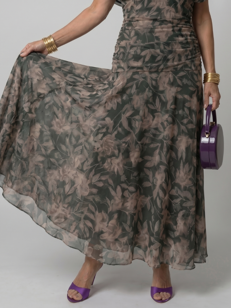 Off Shoulder Flow Midi Dress - Summer Party Elegant Style for Women