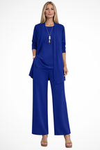 Presley | Women's Caramel Pantsuit with Cardigan