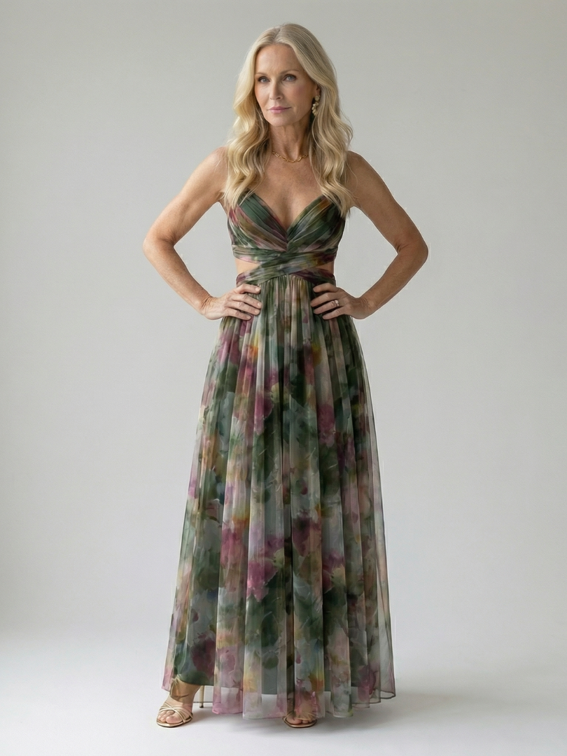 Soft Wrap Maxi Dress - Summer Elegant Flowing Boho Style for Women