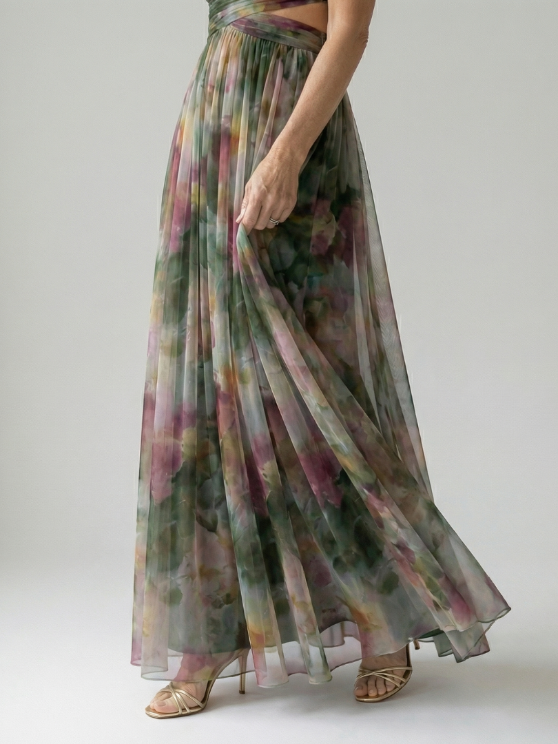 Soft Wrap Maxi Dress - Summer Elegant Flowing Boho Style for Women
