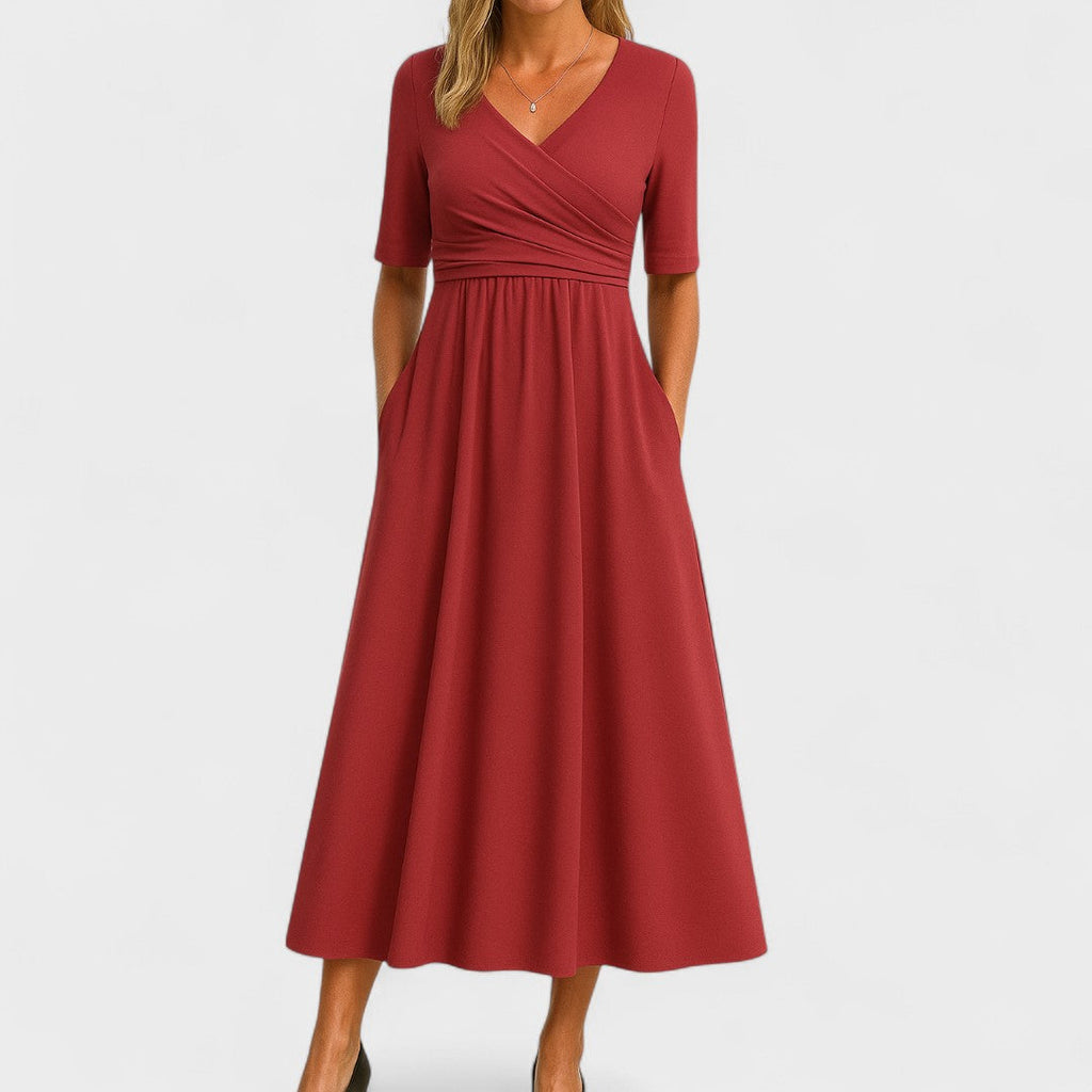 Elegant Women’s Midi Dress, Classic Style and Feminine Fit
