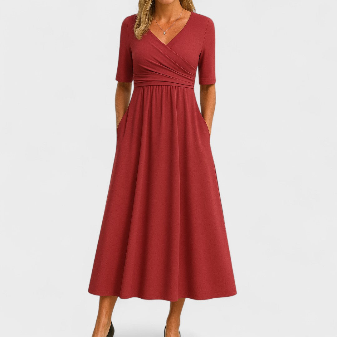 Elegant Women’s Midi Dress, Classic Style and Feminine Fit
