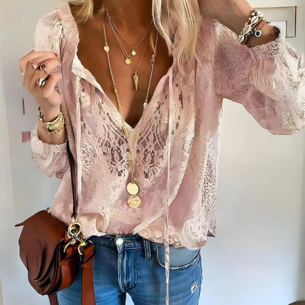 Women's Classic and Elegant Khaki Blouse