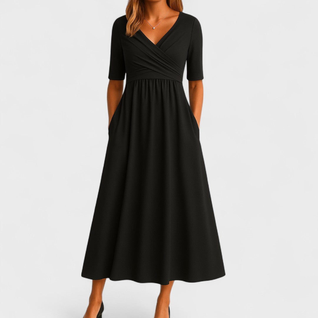 Elegant Women’s Midi Dress, Classic Style and Feminine Fit