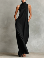 Juliet | Women's Sleeveless Turtleneck Maxi Dress