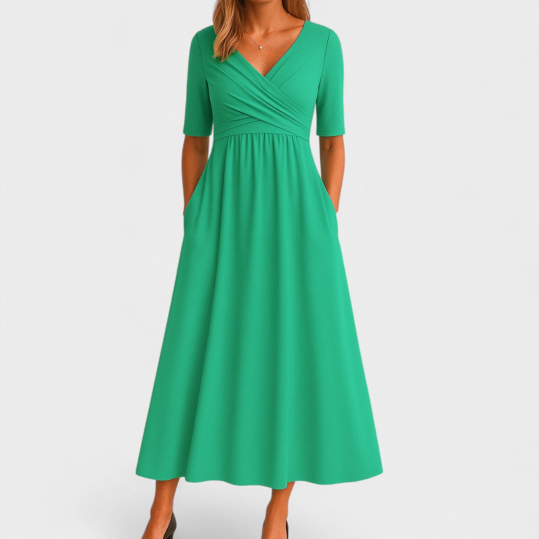 Elegant Women’s Midi Dress, Classic Style and Feminine Fit