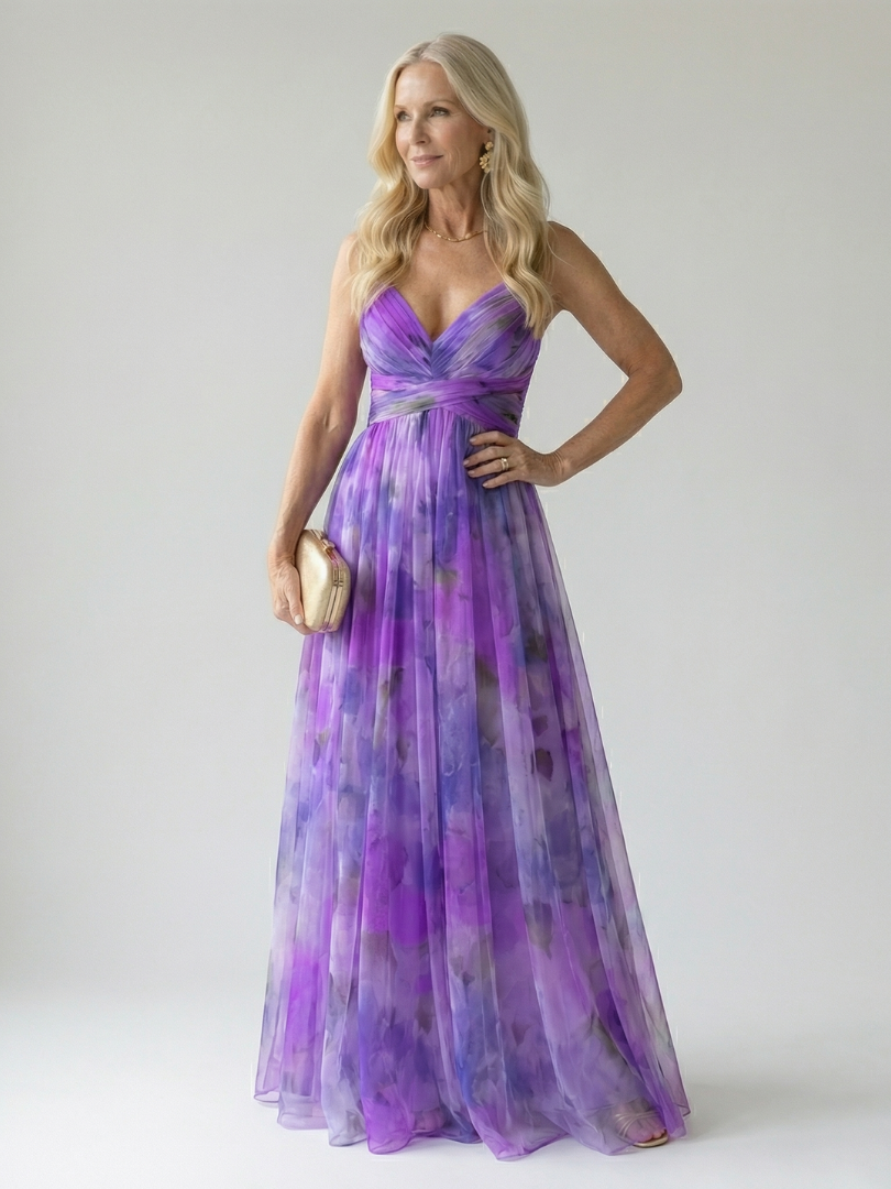 Soft Wrap Maxi Dress - Summer Elegant Flowing Boho Style for Women