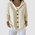 Emelie | Women's Hooded Flared Knit Cardigan
