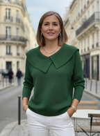 Francia | Women's Wide-Collar Ribbed Sweater
