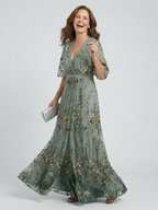 Halter Bloom Maxi Dress - Flowing Floral Print Summer Elegant Style