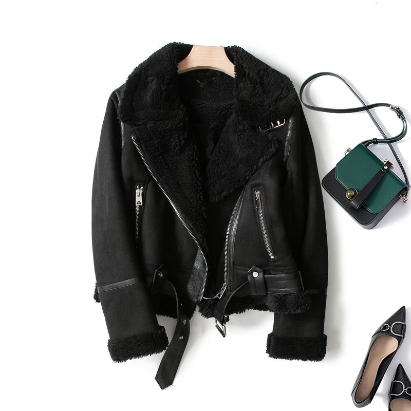Odille | Women Warm Aviator Jacket Vintage Style