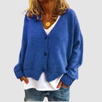 Micki | Women's V-Neck Button-Up Knit Cardigan