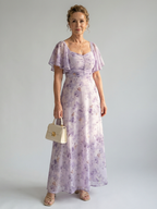 Elegant Flutter Sleeve Midi Dress | Summer Style for Women