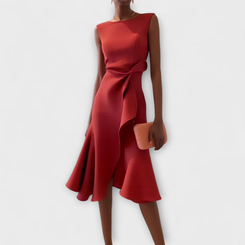 Stylish Women’s Midi Dress, Sophisticated Design and Elegant Style