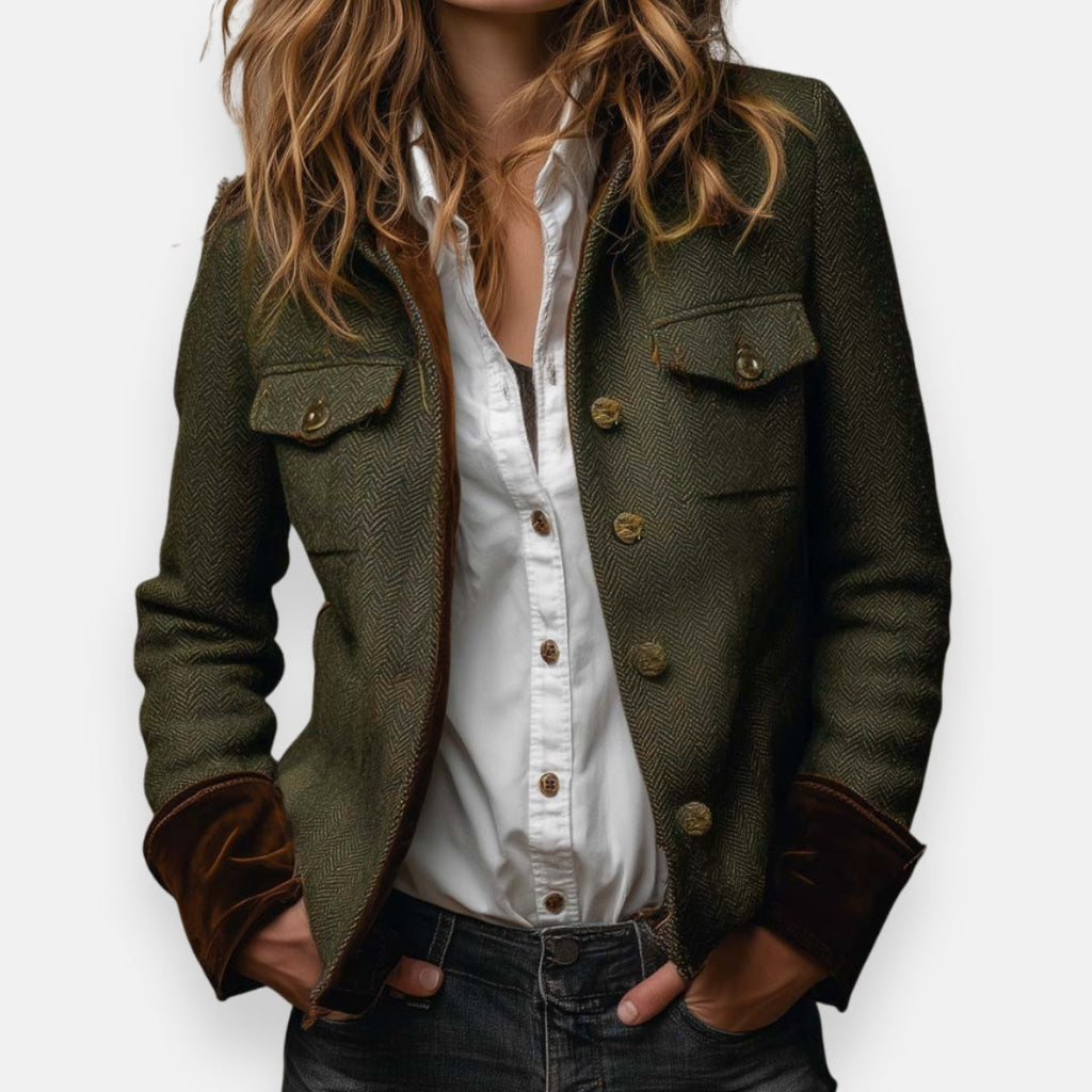 Chelsea | Women Tweed Jacket Tailored Fit Herringbone