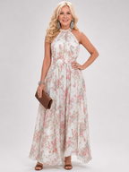 Elegant Floral Print Flowing Midi Dress | Summer Style for Women