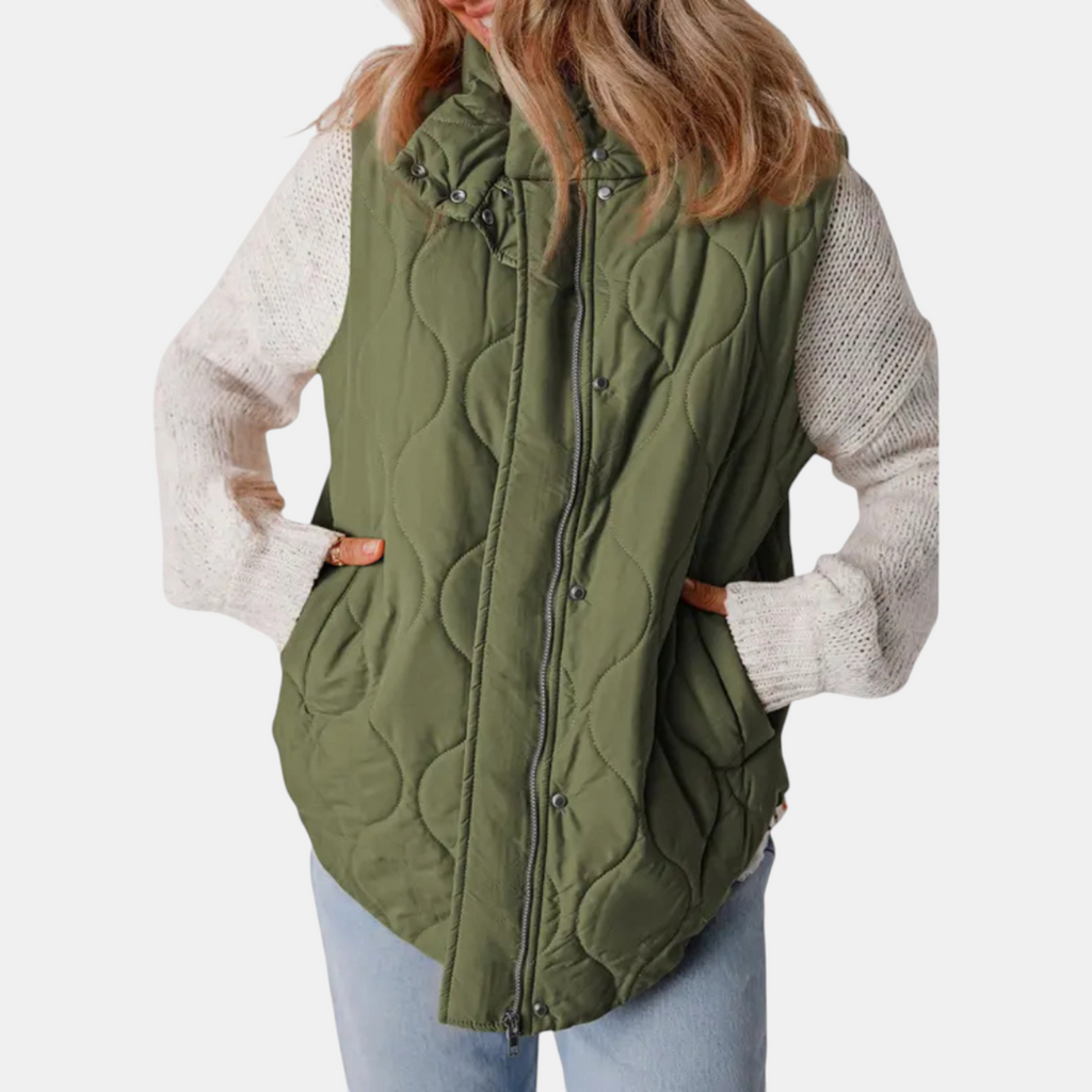 Flora | Women's Quilted Gilet with Removable Hood