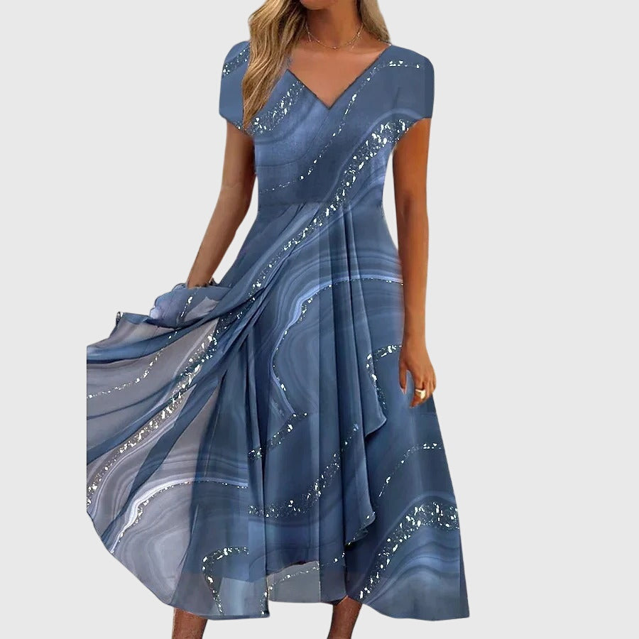 Stylish Women’s Midi Dress – Flowing Silhouette with Elegant Comfort