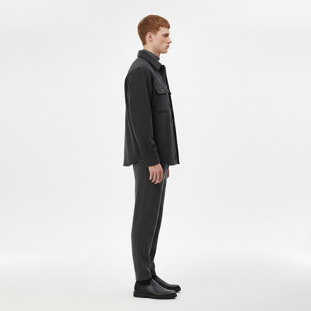 Stylish and warm black men's jacket