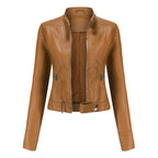 Vera | Women's Black Leather Moto Jacket