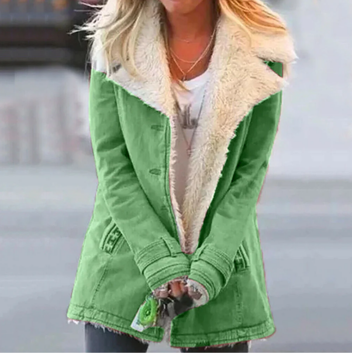 Sloan | Women's Sherpa-Lined Jacket with Distressed Hem