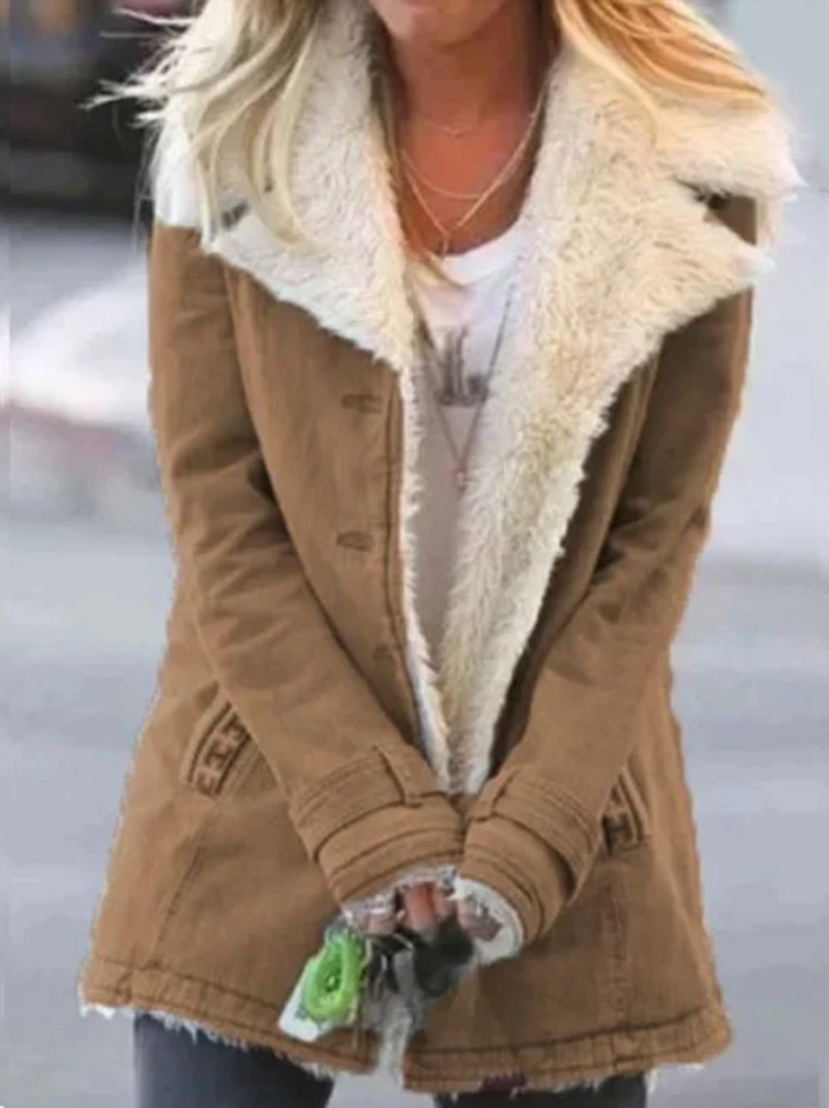 Sloan | Women's Sherpa-Lined Jacket with Distressed Hem