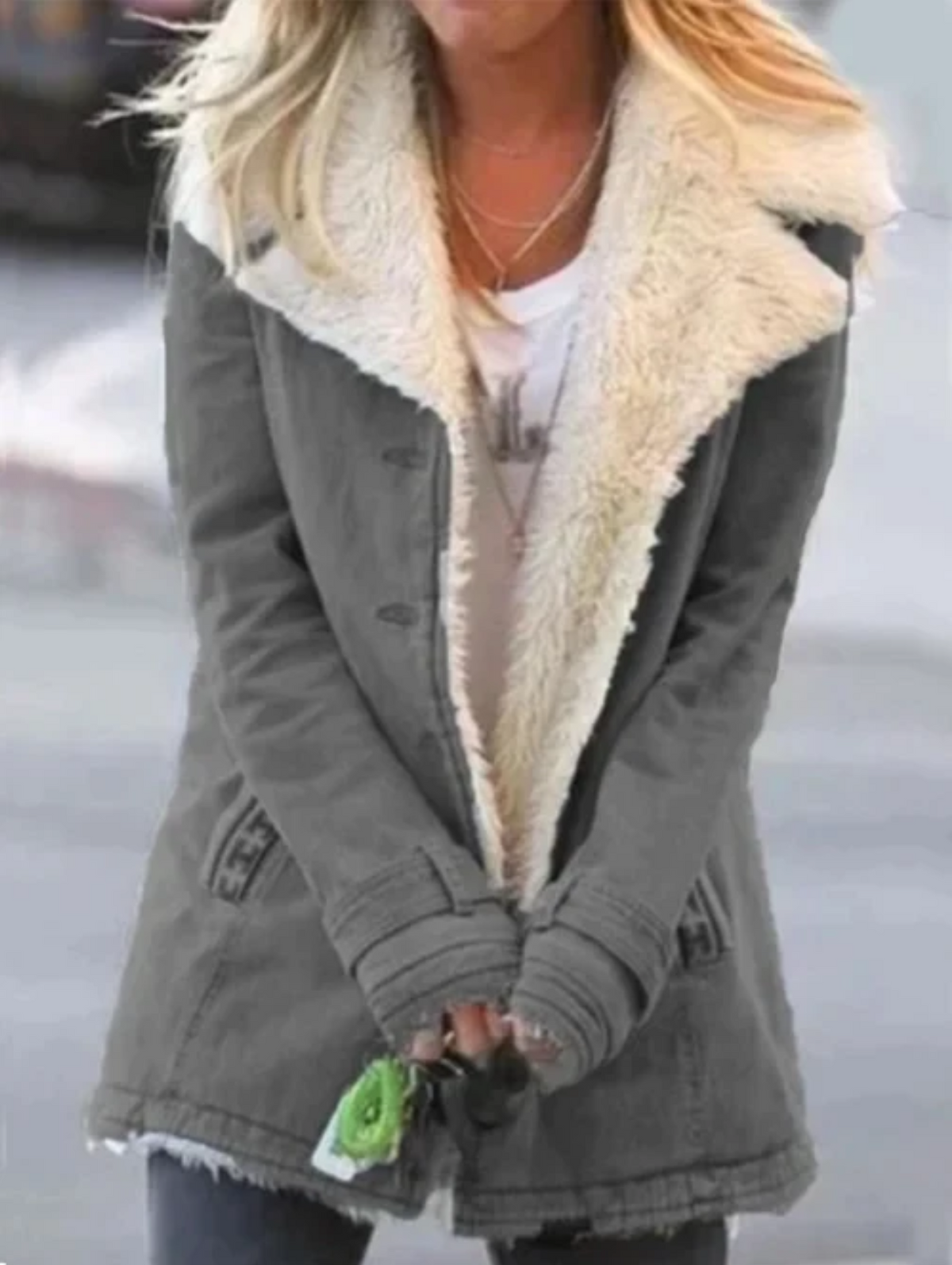 Sloan | Women's Sherpa-Lined Jacket with Distressed Hem