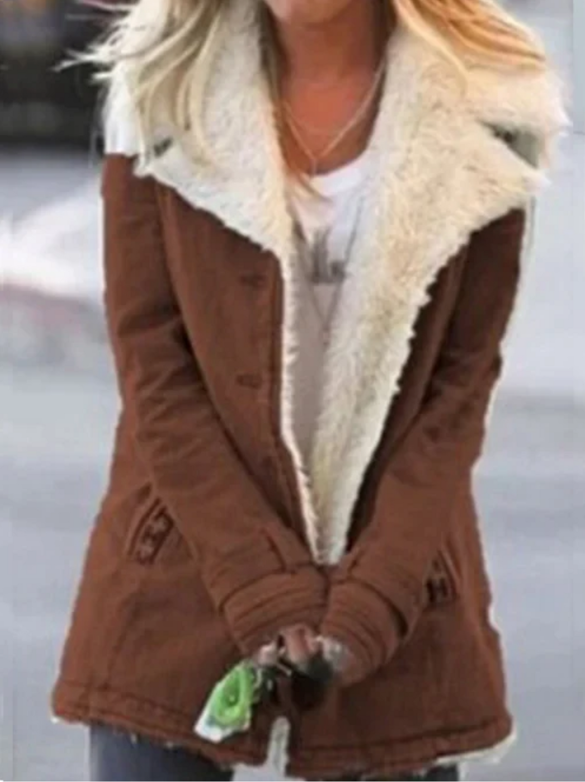 Sloan | Women's Sherpa-Lined Jacket with Distressed Hem