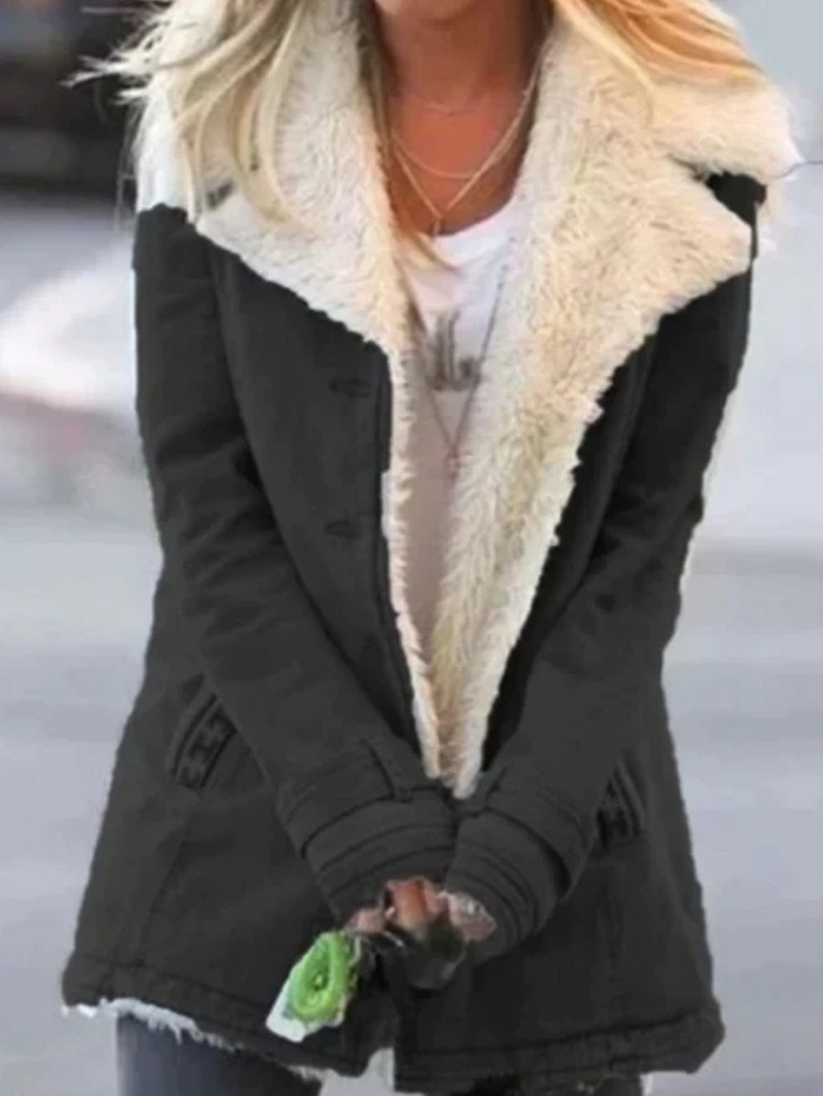 Sloan | Women's Sherpa-Lined Jacket with Distressed Hem