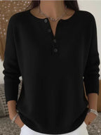 Nerice | Women's Henley Button Knit Sweater