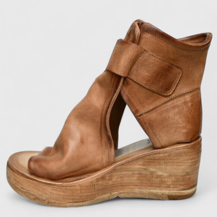 Rosalie | Women's Suede Buckle Wedge Sandals