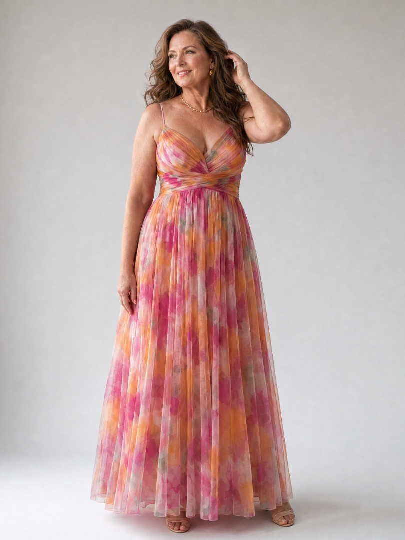 Soft Wrap Maxi Dress - Summer Elegant Flowing Boho Style for Women