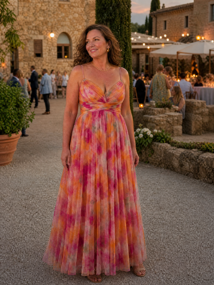 Soft Wrap Maxi Dress - Summer Elegant Flowing Boho Style for Women
