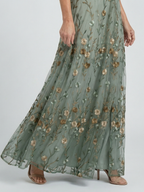 Halter Bloom Maxi Dress - Flowing Floral Print Summer Elegant Style