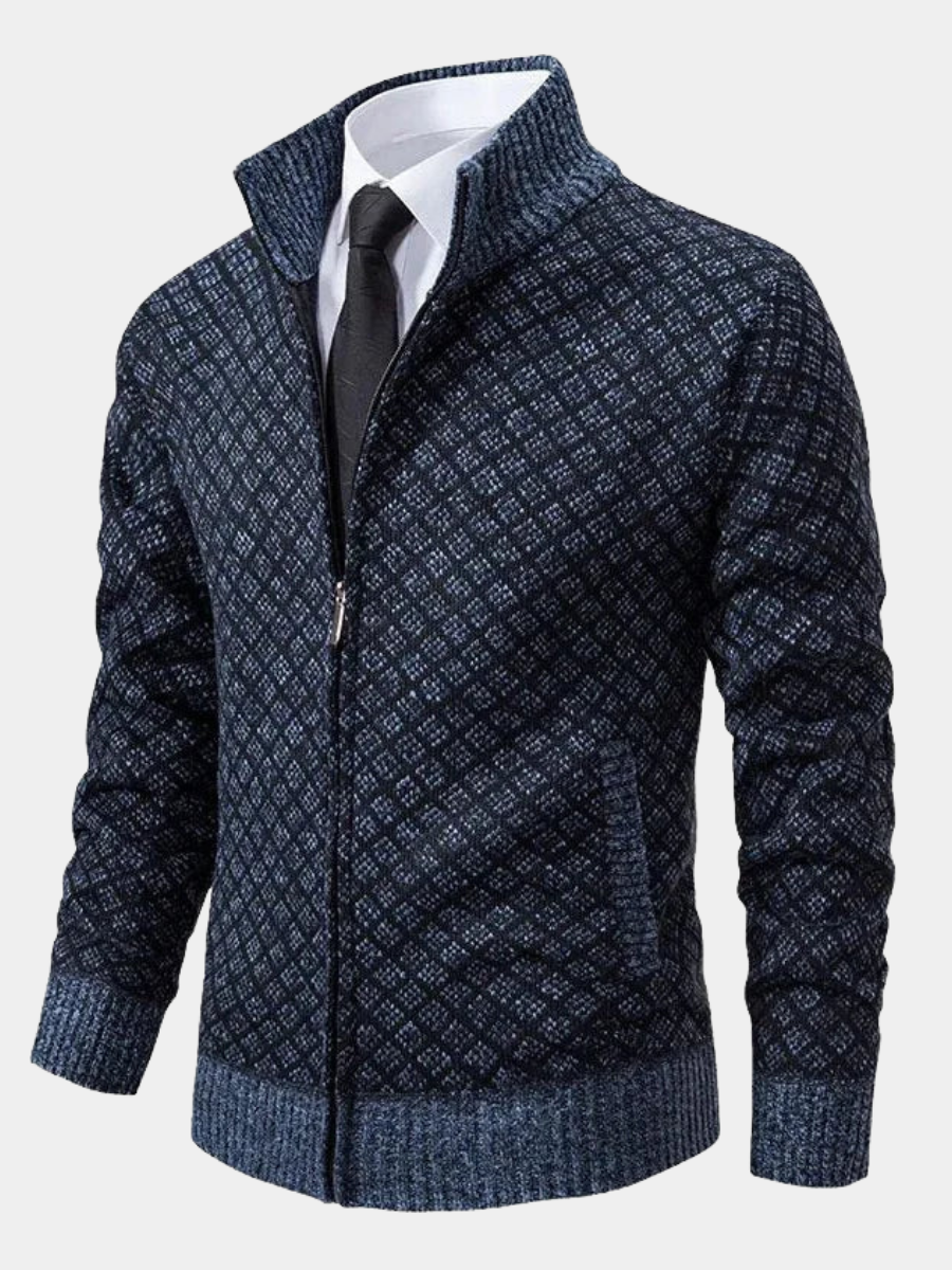 Marcus | Men's Quilted Zip Cardigan