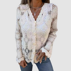 Laurelle | Women's Lace V-Neck Knit Cardigan