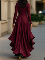 Victoria | Women's Ruffle-Hem Wrap Evening Dress