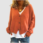 Micki | Women's V-Neck Button-Up Knit Cardigan