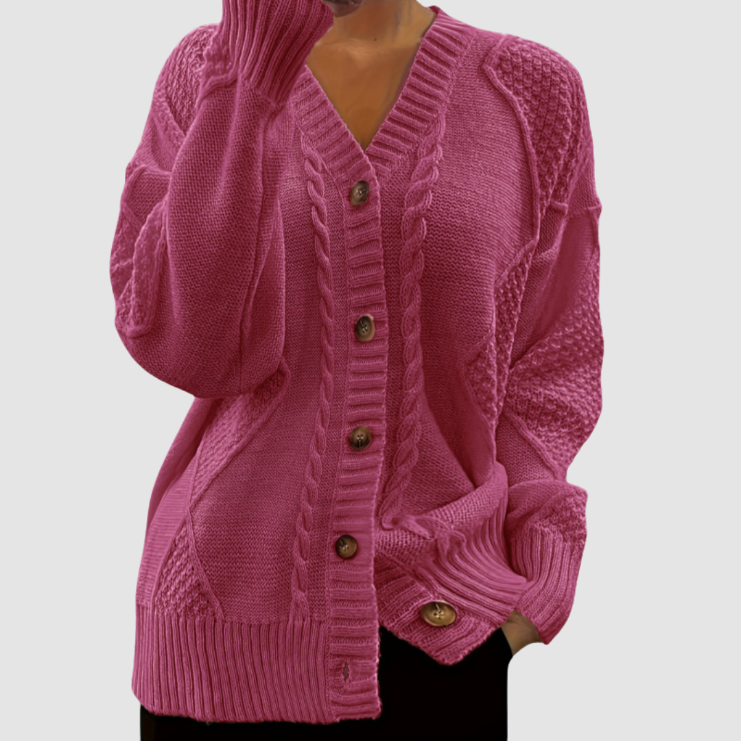 Adreana | Women's Cable-Knit Button-Front Sweater