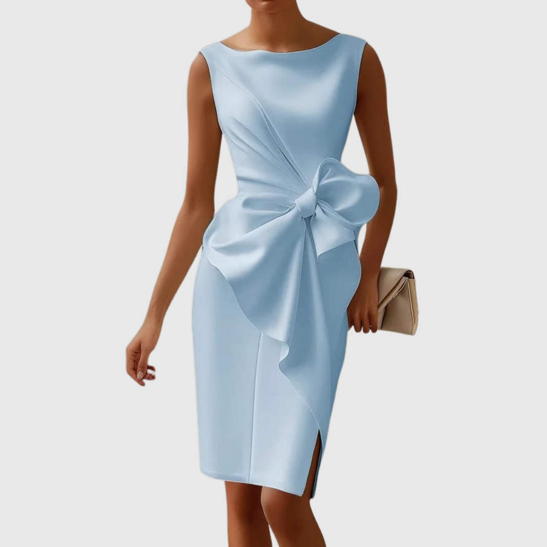 Elegant Sleeveless Midi Dress for Women – Feminine Silhouette with Modern Sophistication