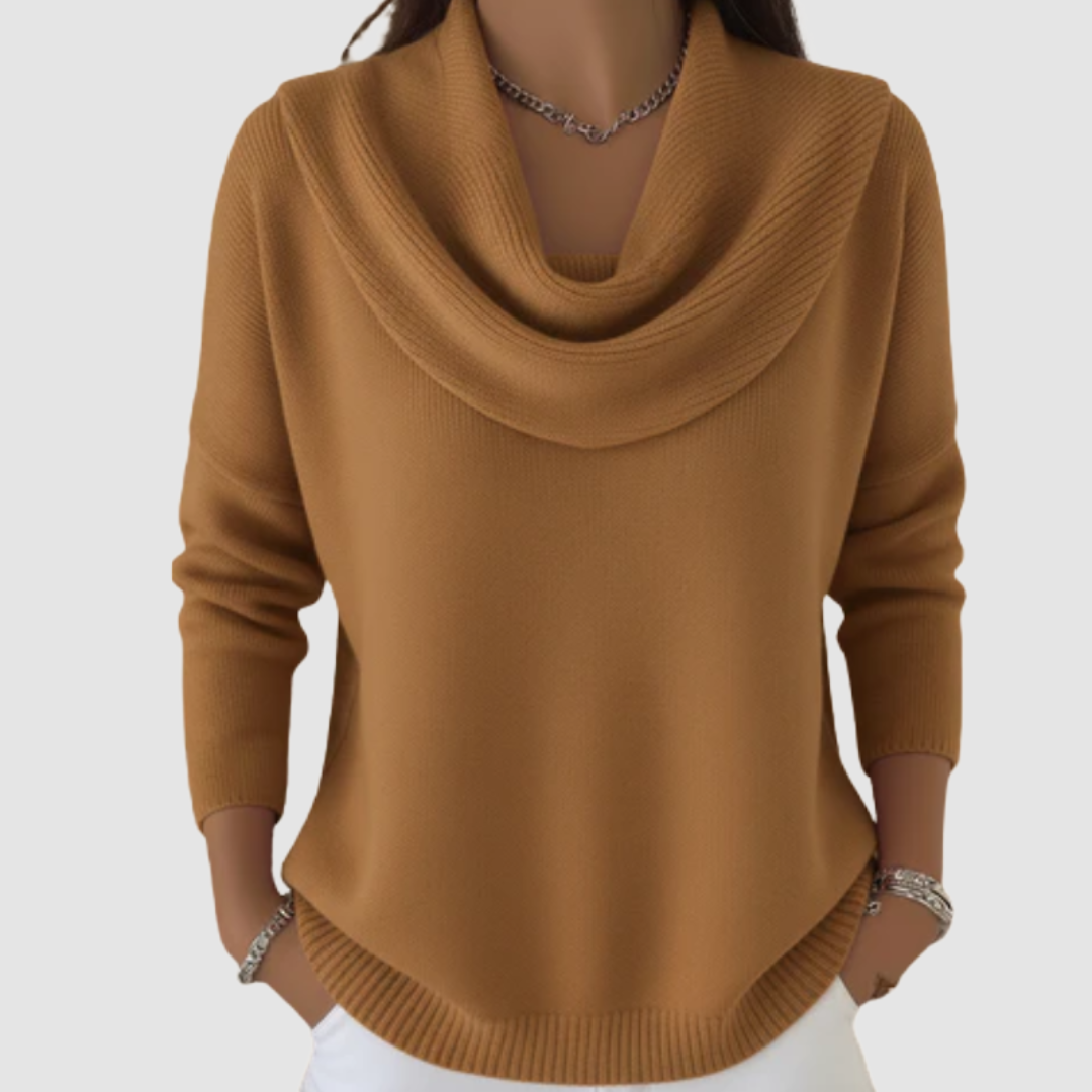 Lexy | Women's Waterfall Neck Soft Sweater